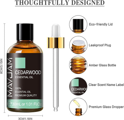 MAYJAM Essential Oil for Diffusers, Essential Oil with Premium Glass Dropper