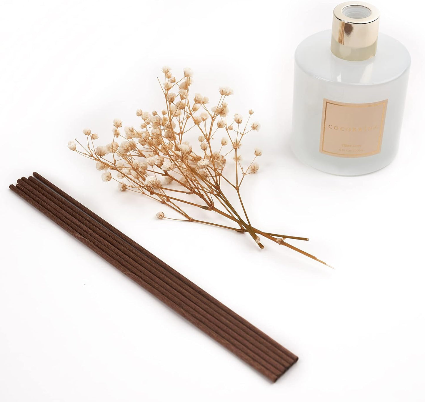 COCORRÍNA Reed Diffuser Set, Clean Linen Scented Diffuser with Sticks Home Fragrance Reed Diffuser for Bathroom Shelf Decor