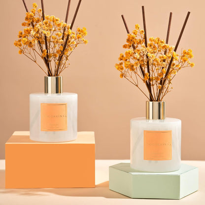 COCORRÍNA Reed Diffuser Set, Clean Linen Scented Diffuser with Sticks Home Fragrance Reed Diffuser for Bathroom Shelf Decor