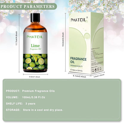 PHATOIL 3.38 FL.OZ Coconut & Vanilla Fragrance Oils for Aromatherapy, Essential Oils for Diffusers for Home, Perfect for Diffuser, Yoga, DIY Candle and Soap Making - 100ml