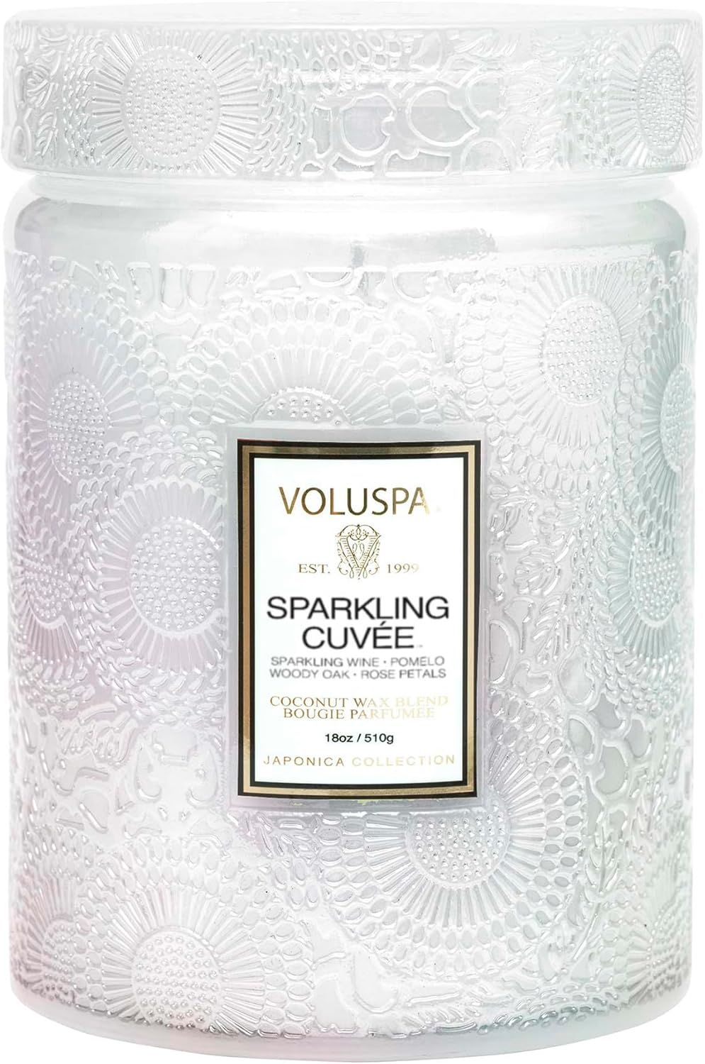 Voluspa Goji Tarocco Orange, Large Candle Jar, 18 oz, 100 Hour Burn Time, All Natural Wicks and Coconut Wax for Clean Burning, Vegan, Poured in the USA