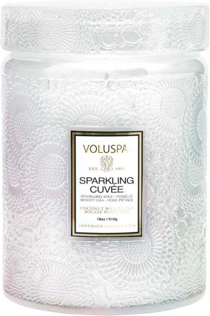 Voluspa Goji Tarocco Orange, Large Candle Jar, 18 oz, 100 Hour Burn Time, All Natural Wicks and Coconut Wax for Clean Burning, Vegan, Poured in the USA