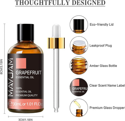 MAYJAM Essential Oil for Diffusers, Essential Oil with Premium Glass Dropper