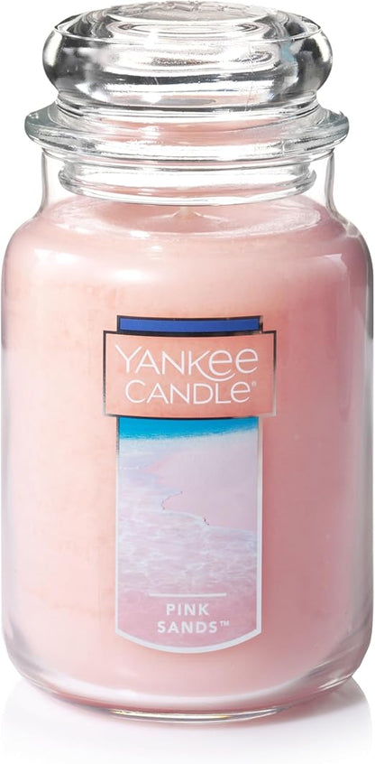 Yankee Candle | Pink Sands - Classic 22oz Large Jar Single Wick Aromatherapy Candle, Over 110 Hours of Burn Time