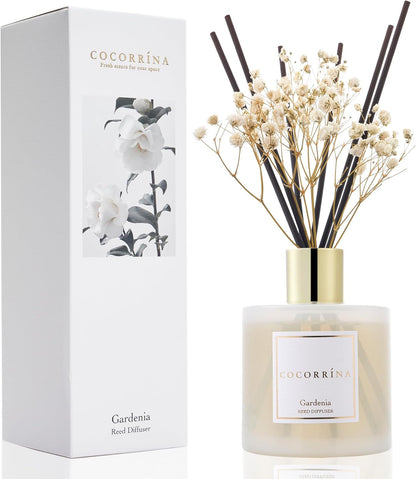 COCORRÍNA Reed Diffuser Set, Clean Linen Scented Diffuser with Sticks Home Fragrance Reed Diffuser for Bathroom Shelf Decor