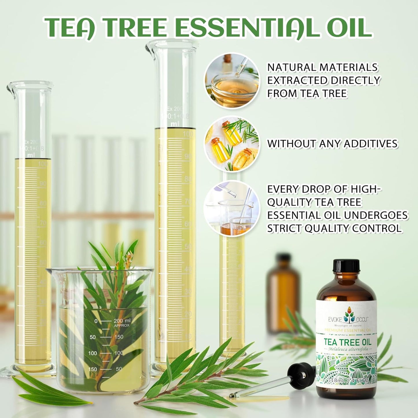 EVOKE OCCU 4 Fl Oz Vanilla Essential Oil, Pure Vanilla Oil for Diffuser, Skin, Humidifier and Relaxation - 118ML