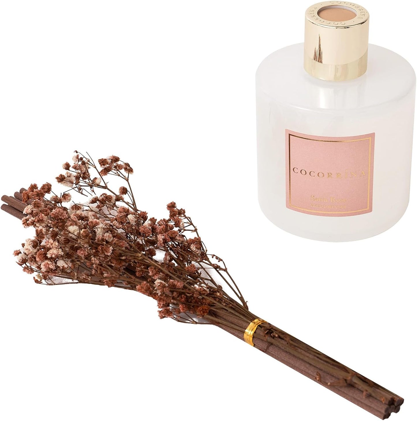 COCORRÍNA Reed Diffuser Set, Clean Linen Scented Diffuser with Sticks Home Fragrance Reed Diffuser for Bathroom Shelf Decor
