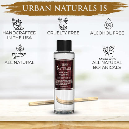 Urban Naturals Eucalyptus &amp; Sage Oil Reed Diffuser Refill | Eucalyptus, Sage, Mint, Lime and Cedarwood| Includes a Free Set of Reed Sticks! 4 oz