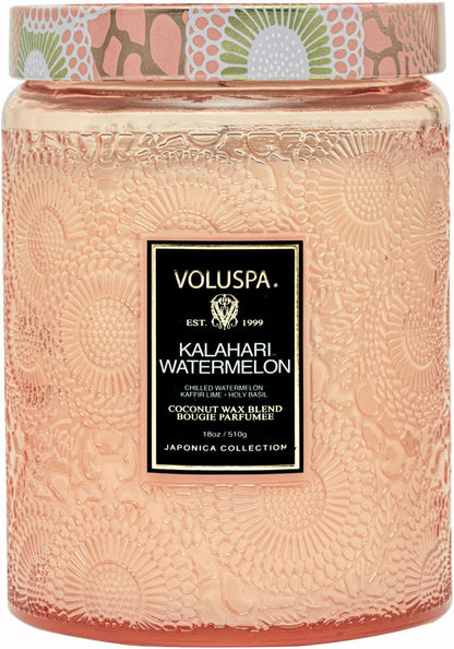 Voluspa Goji Tarocco Orange, Large Candle Jar, 18 oz, 100 Hour Burn Time, All Natural Wicks and Coconut Wax for Clean Burning, Vegan, Poured in the USA