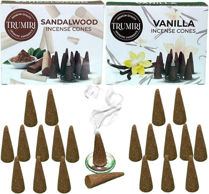 Incense Cones Combo Pack - 10 Cedar   10 Pine Scented Cones