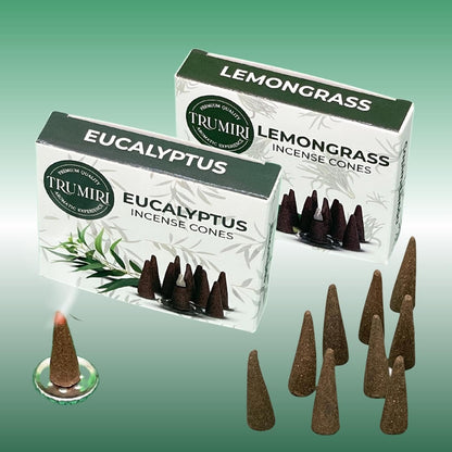 Incense Cones Combo Pack - 10 Cedar   10 Pine Scented Cones