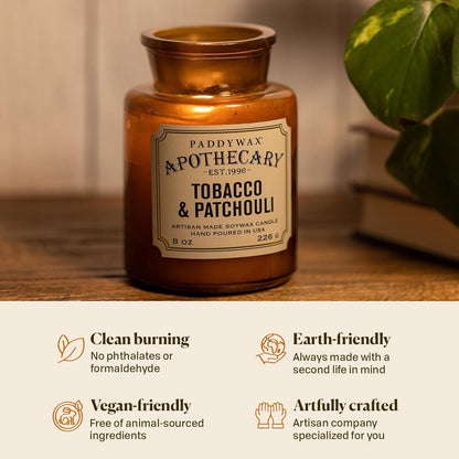 Paddywax Scented Candles Artisan Apothecary Candle, 8-Ounce