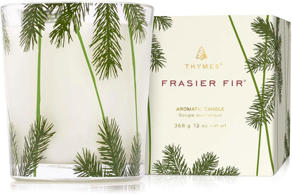 Thymes Frasier Fir Pine Needle Candle - Highly Scented Candles for a Luxury Home Fragrance - Holiday Candles with a Forest Fragrance - Single-Wick Candle (6.5 oz)