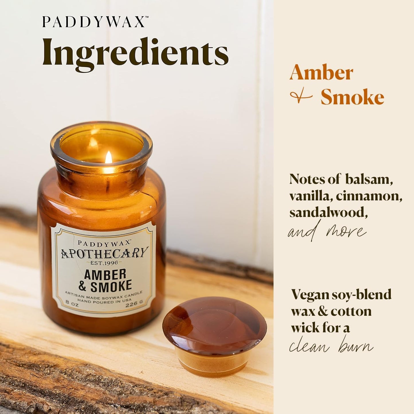Paddywax Scented Candles Artisan Apothecary Candle, 8-Ounce