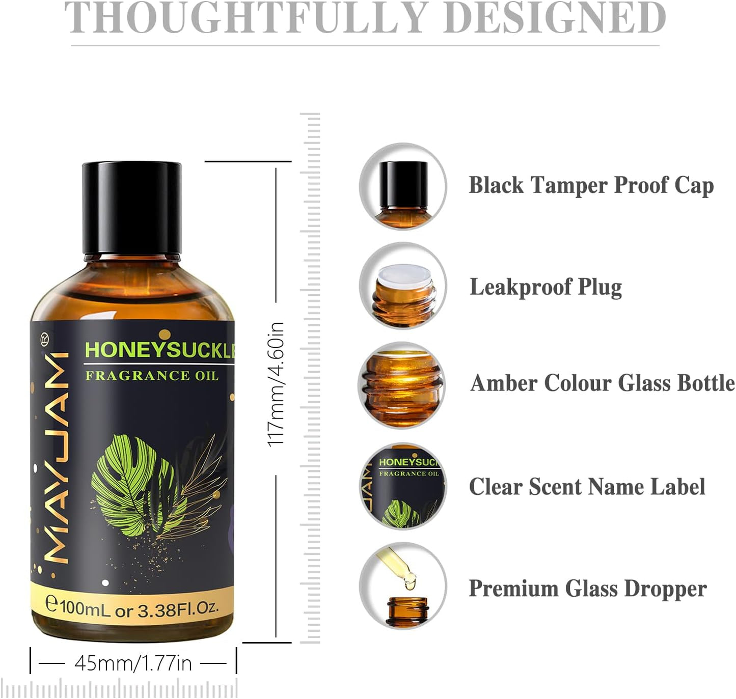 MAYJAM Essential Oil for Diffusers, Essential Oil with Premium Glass Dropper