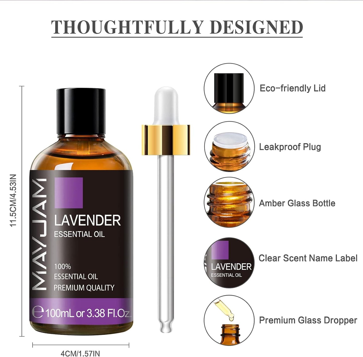 MAYJAM Essential Oil for Diffusers, Essential Oil with Premium Glass Dropper