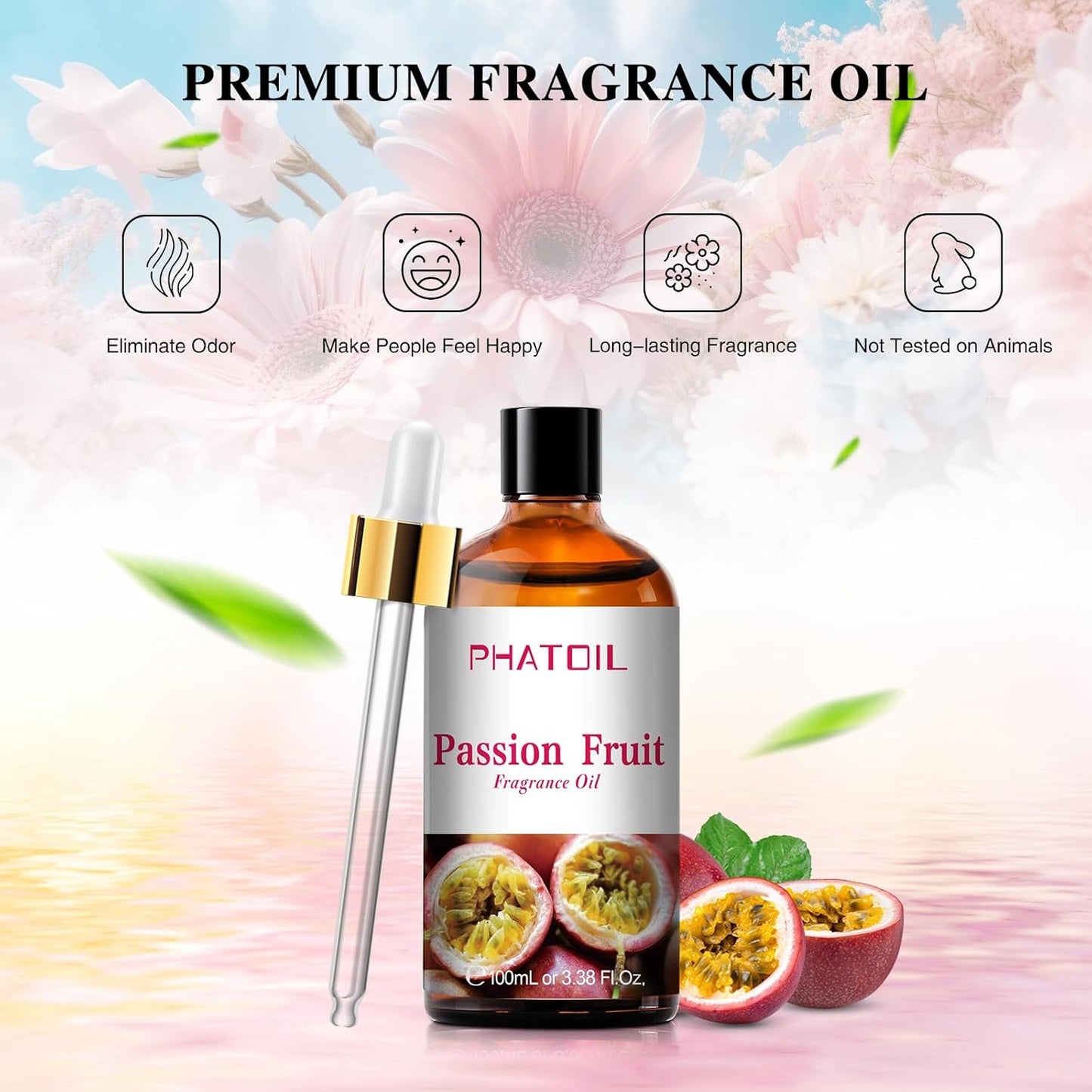 PHATOIL 3.38 FL.OZ Coconut & Vanilla Fragrance Oils for Aromatherapy, Essential Oils for Diffusers for Home, Perfect for Diffuser, Yoga, DIY Candle and Soap Making - 100ml