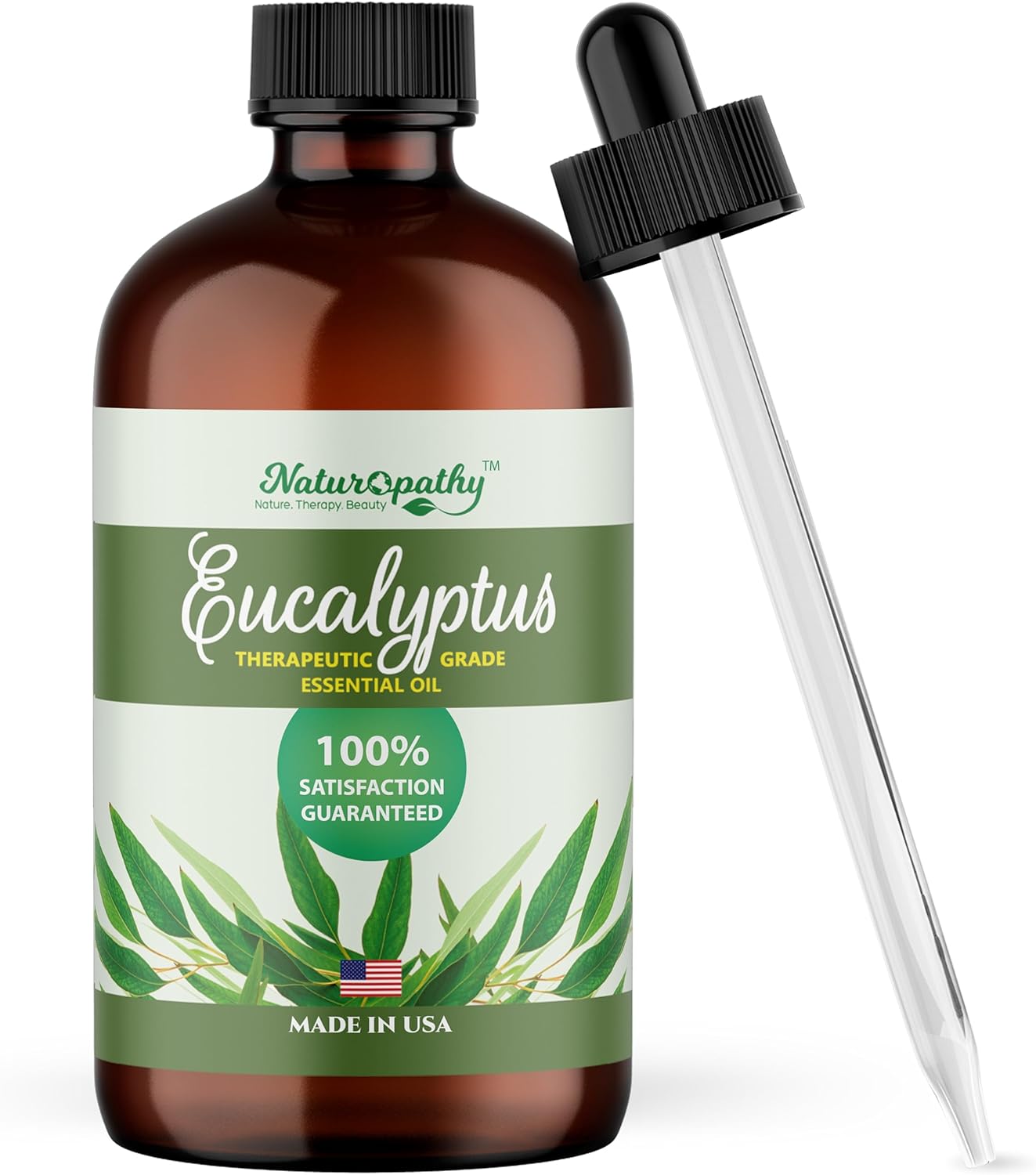 Naturopathy Peppermint Essential Oil, Natural Therapeutic Grade, Premium Quality Peppermint Oil, 4 fl. Oz - Perfect for Aromatherapy and Relaxation