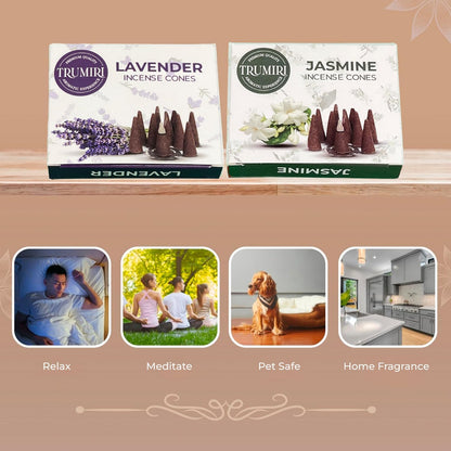 Incense Cones Combo Pack - 10 Cedar   10 Pine Scented Cones