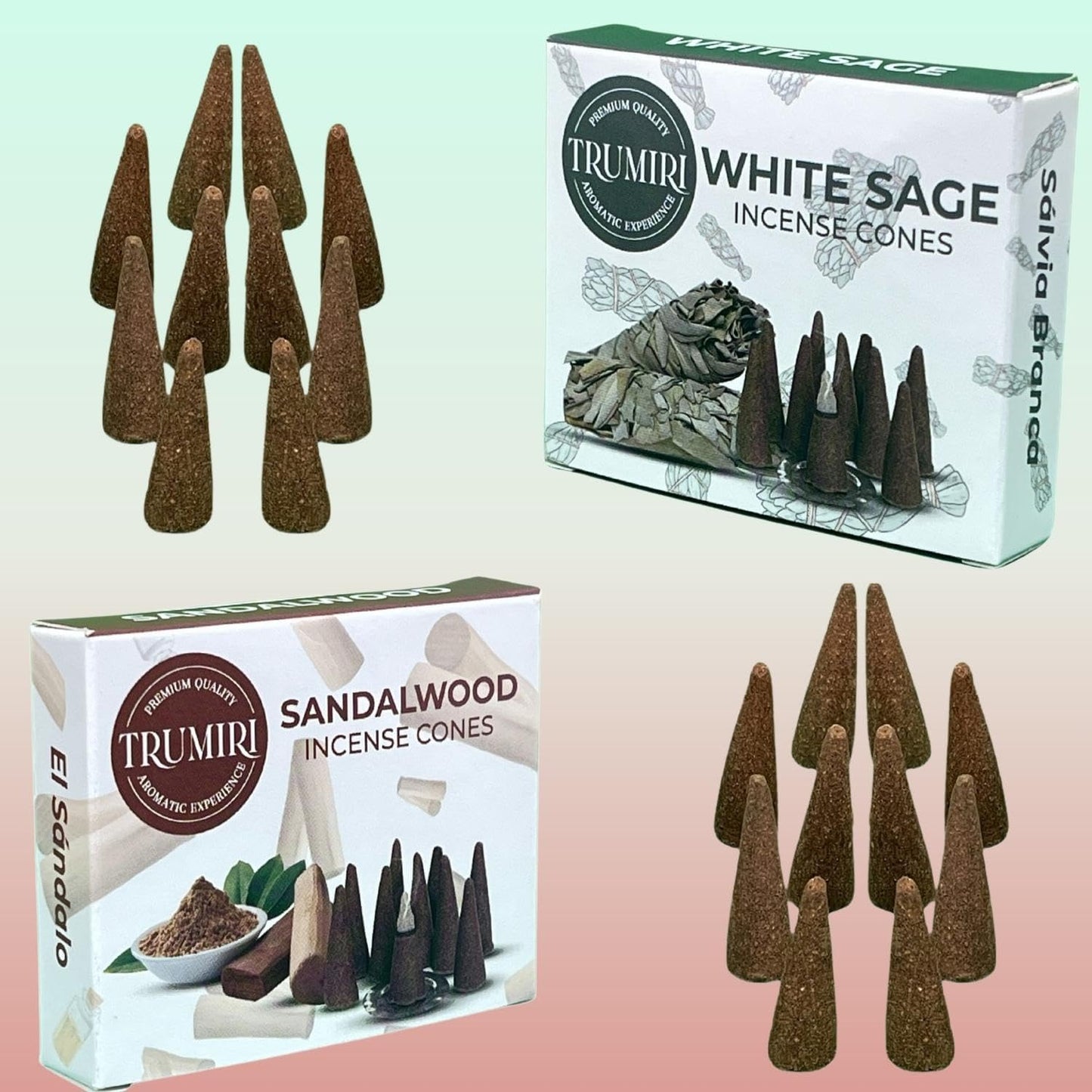 Incense Cones Combo Pack - 10 Cedar   10 Pine Scented Cones