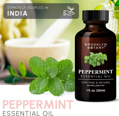 Brooklyn Botany Peppermint Essential Oil - 100% Pure and Natural - Premium Grade with Dropper - for Aromatherapy and Diffuser
