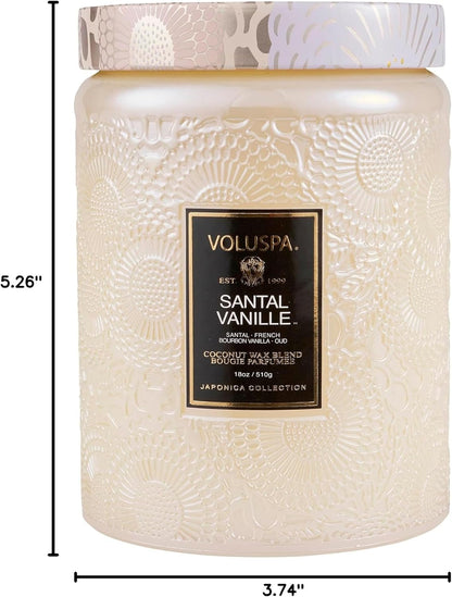 Voluspa Goji Tarocco Orange, Large Candle Jar, 18 oz, 100 Hour Burn Time, All Natural Wicks and Coconut Wax for Clean Burning, Vegan, Poured in the USA