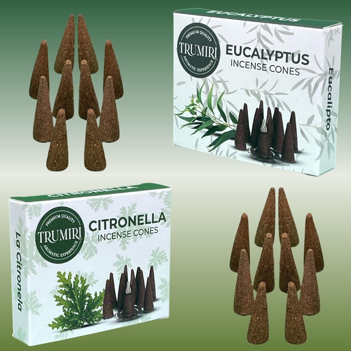 Incense Cones Combo Pack - 10 Cedar   10 Pine Scented Cones