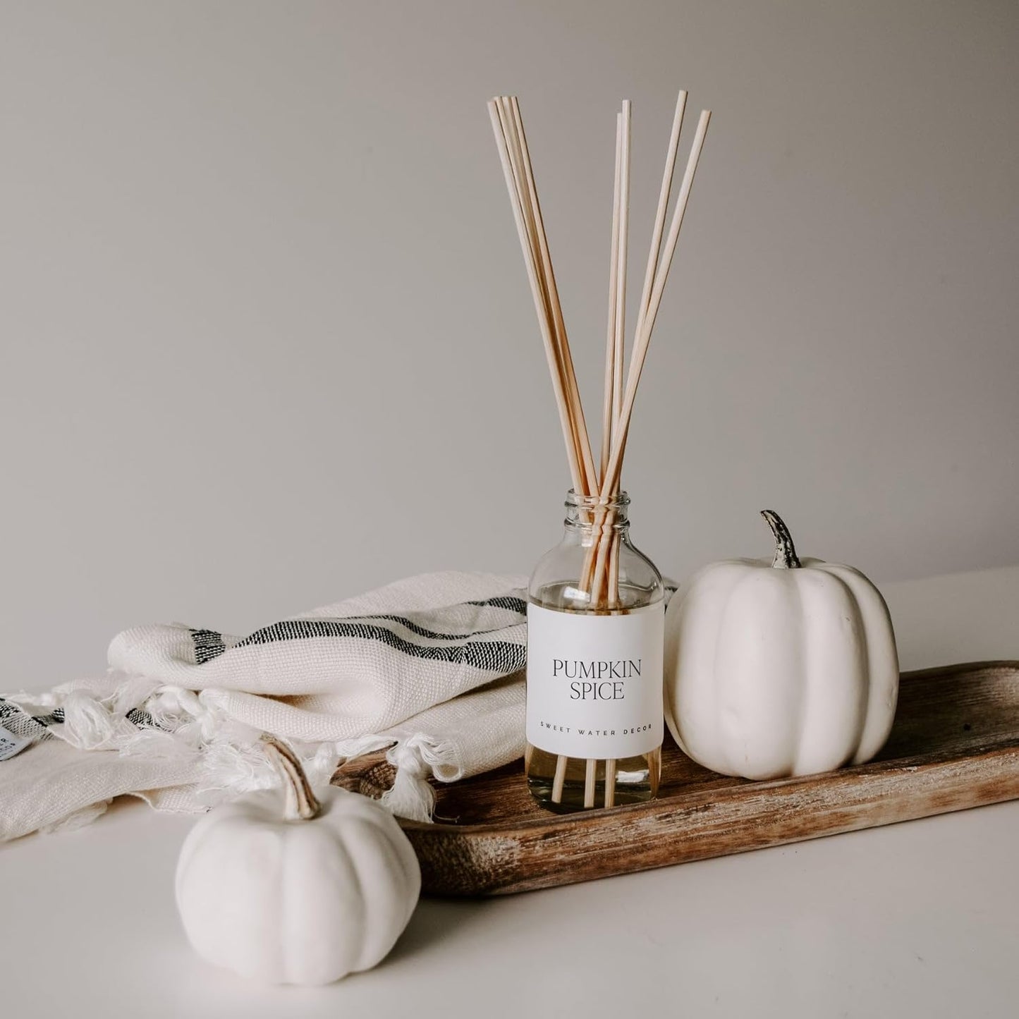 Sweet Water Decor Salt & Sea Reed Diffuser Set - Sea Salt Citrus & Musk Amber Scent Diffuser - Reed Diffusers for Home with Long Lasting Fragrance - Non-Toxic Oil Reed Diffuser - Made in the USA