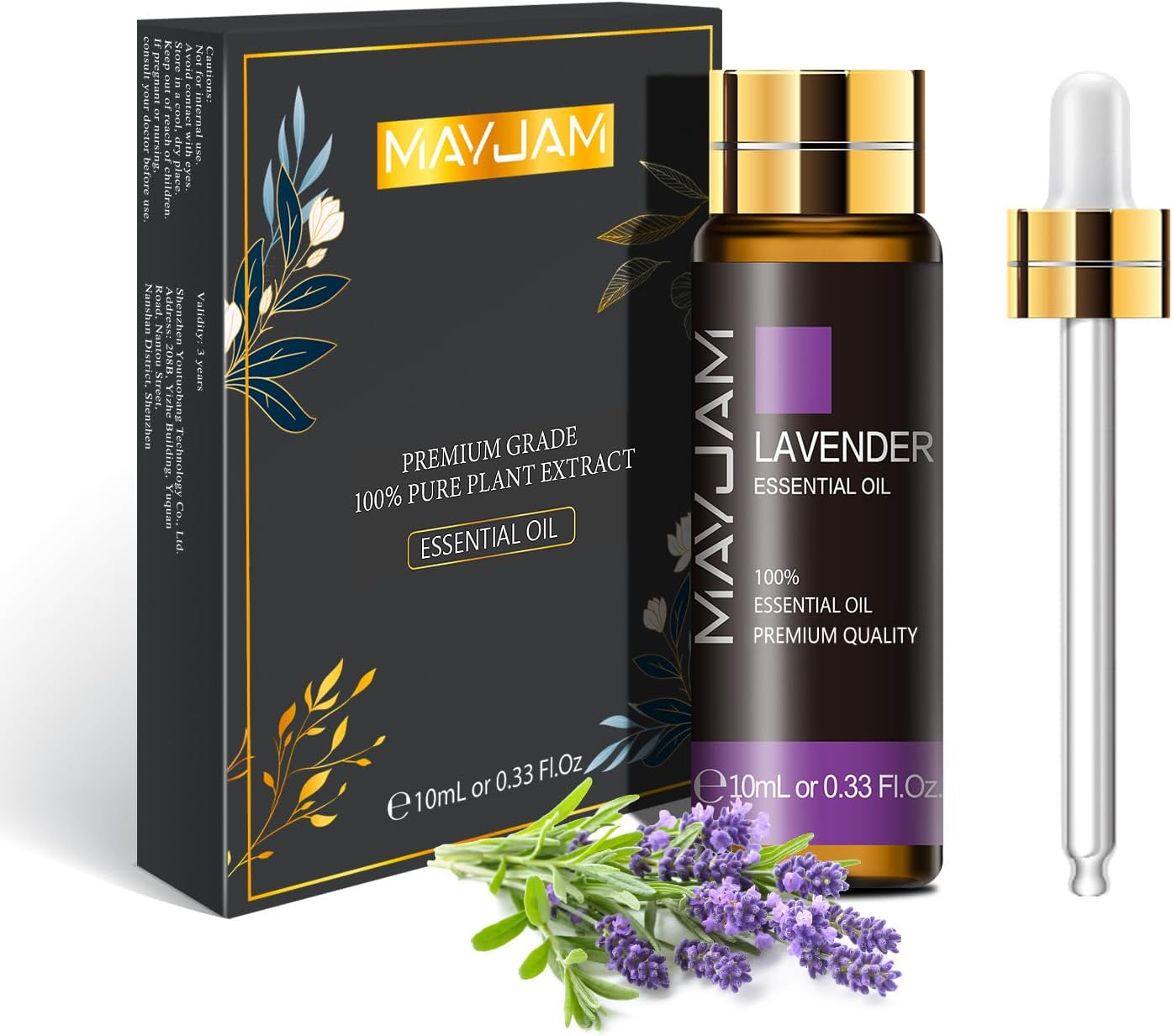 MAYJAM Essential Oil for Diffusers, Essential Oil with Premium Glass Dropper