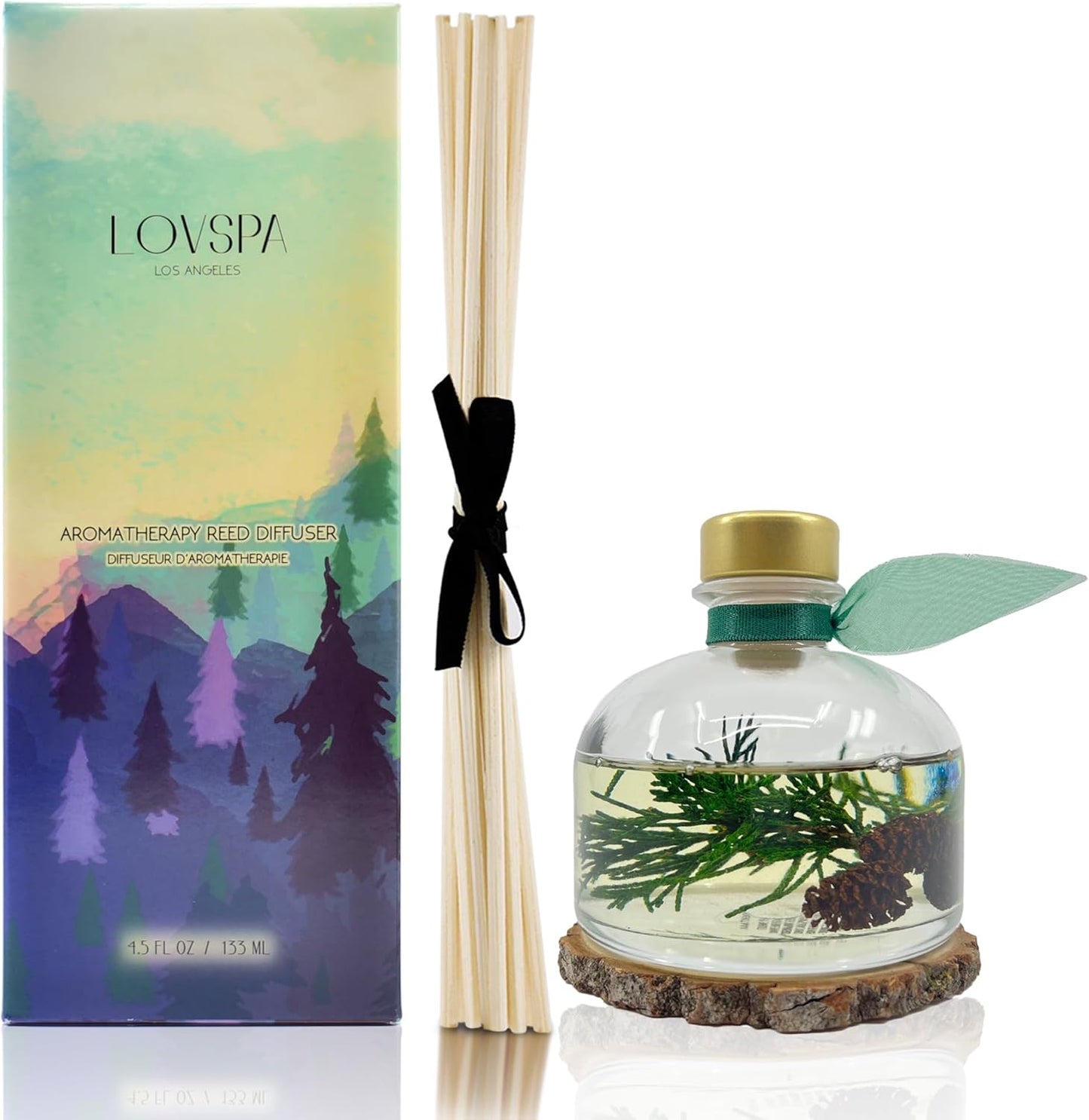 LOVSPA Eucalyptus Essential Oil Reed Diffuser Gift Set | Revive | Fresh Eucalyptus, Sage, Citrus, Bamboo & Mint | Great Aromatherapy Gift for Mom, Dad, Grandma or Aunt