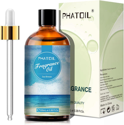 PHATOIL 3.38 FL.OZ Coconut & Vanilla Fragrance Oils for Aromatherapy, Essential Oils for Diffusers for Home, Perfect for Diffuser, Yoga, DIY Candle and Soap Making - 100ml