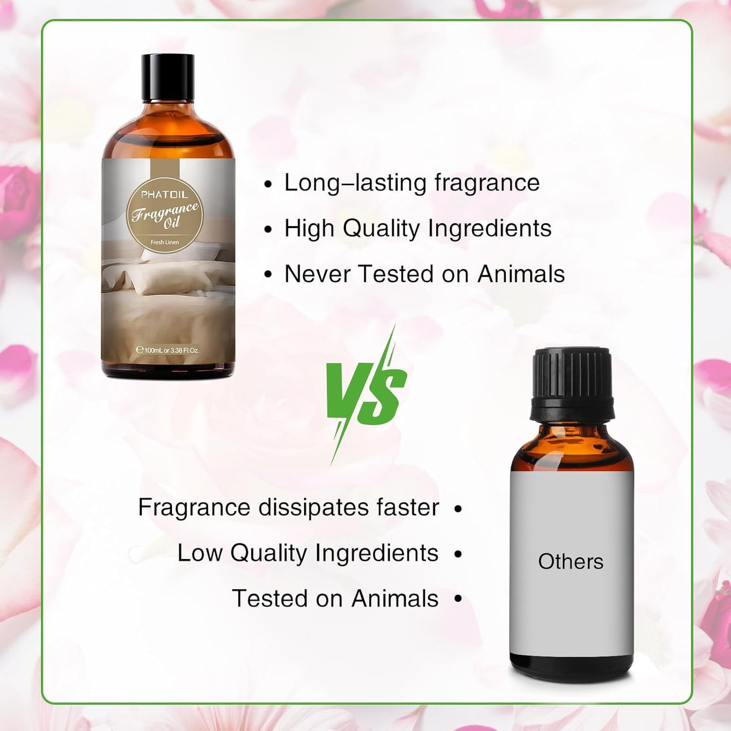 PHATOIL 3.38 FL.OZ Coconut & Vanilla Fragrance Oils for Aromatherapy, Essential Oils for Diffusers for Home, Perfect for Diffuser, Yoga, DIY Candle and Soap Making - 100ml