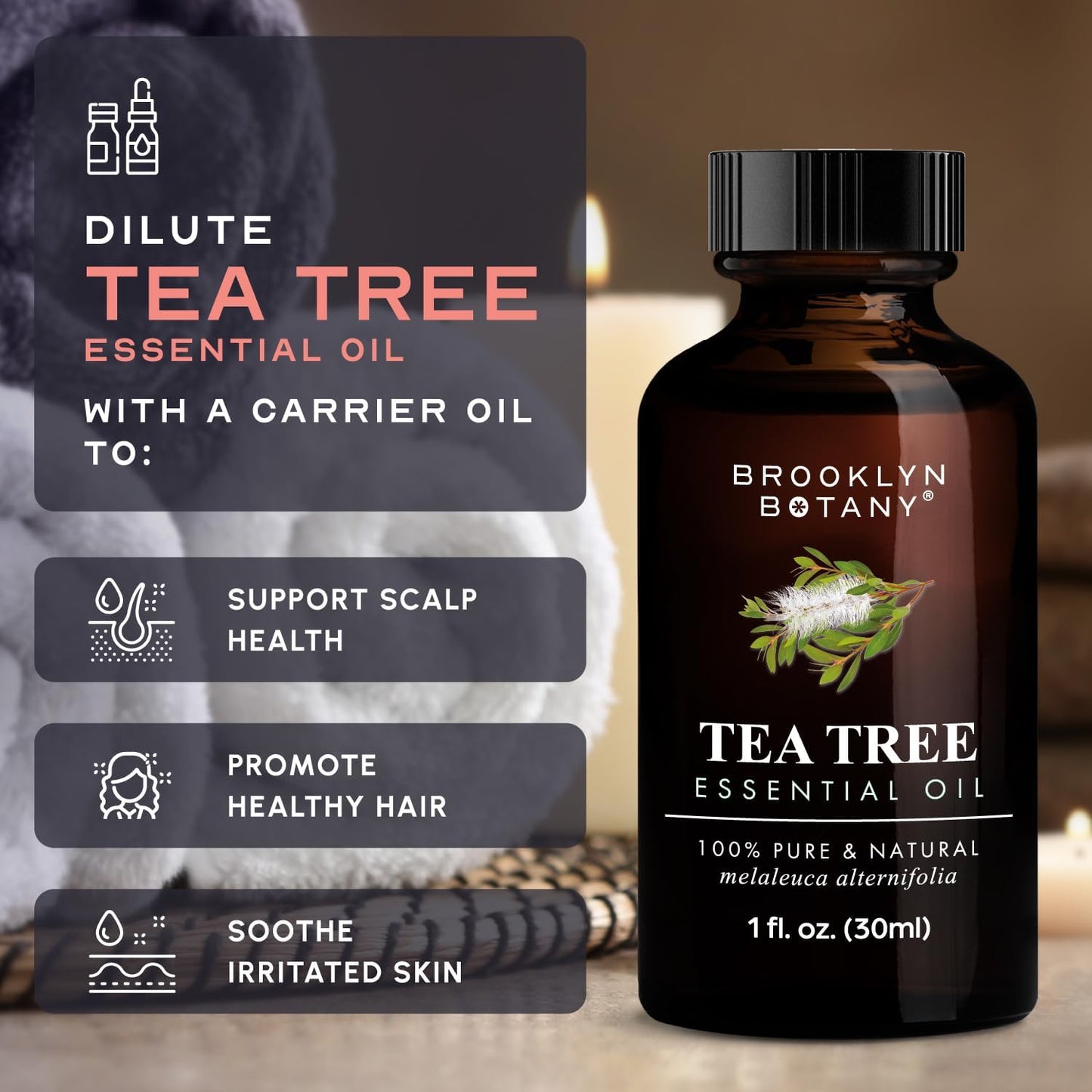 Brooklyn Botany Peppermint Essential Oil - 100% Pure and Natural - Premium Grade with Dropper - for Aromatherapy and Diffuser