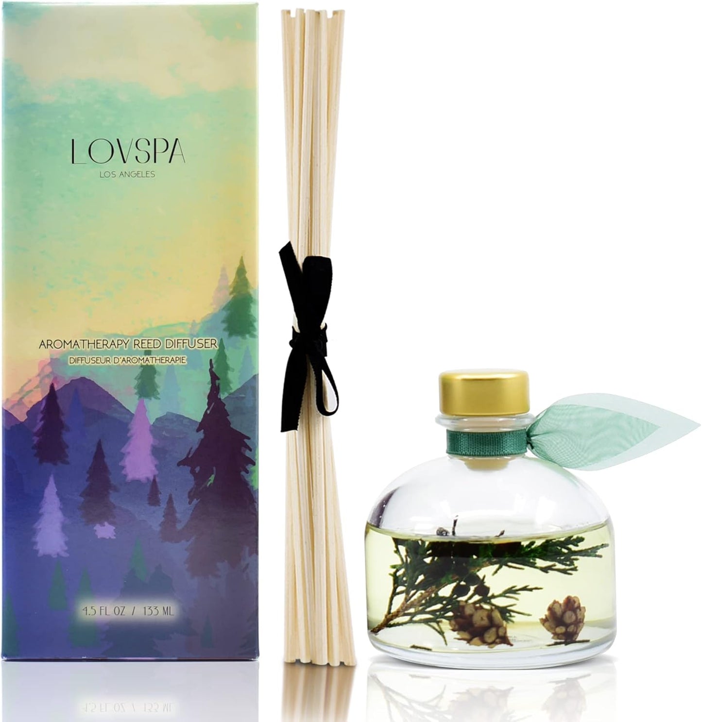 LOVSPA Eucalyptus Essential Oil Reed Diffuser Gift Set | Revive | Fresh Eucalyptus, Sage, Citrus, Bamboo & Mint | Great Aromatherapy Gift for Mom, Dad, Grandma or Aunt