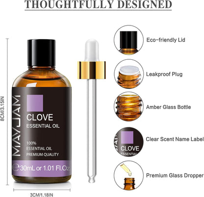 MAYJAM Essential Oil for Diffusers, Essential Oil with Premium Glass Dropper