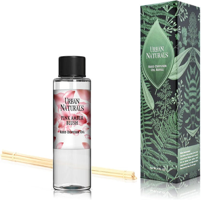 Urban Naturals Eucalyptus &amp; Sage Oil Reed Diffuser Refill | Eucalyptus, Sage, Mint, Lime and Cedarwood| Includes a Free Set of Reed Sticks! 4 oz