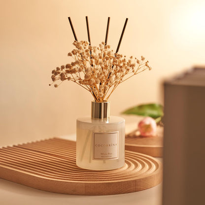 COCORRÍNA Reed Diffuser Set, Clean Linen Scented Diffuser with Sticks Home Fragrance Reed Diffuser for Bathroom Shelf Decor