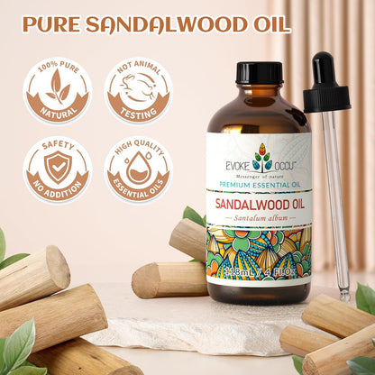 EVOKE OCCU 4 Fl Oz Vanilla Essential Oil, Pure Vanilla Oil for Diffuser, Skin, Humidifier and Relaxation - 118ML