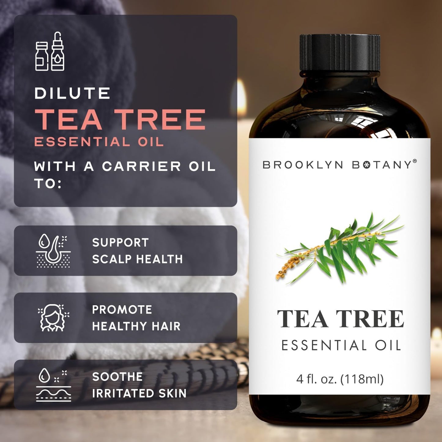 Brooklyn Botany Peppermint Essential Oil - 100% Pure and Natural - Premium Grade with Dropper - for Aromatherapy and Diffuser