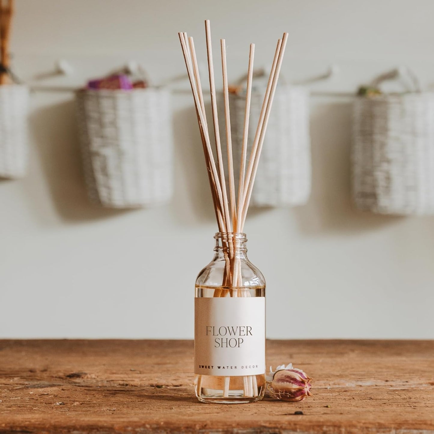 Sweet Water Decor Salt & Sea Reed Diffuser Set - Sea Salt Citrus & Musk Amber Scent Diffuser - Reed Diffusers for Home with Long Lasting Fragrance - Non-Toxic Oil Reed Diffuser - Made in the USA