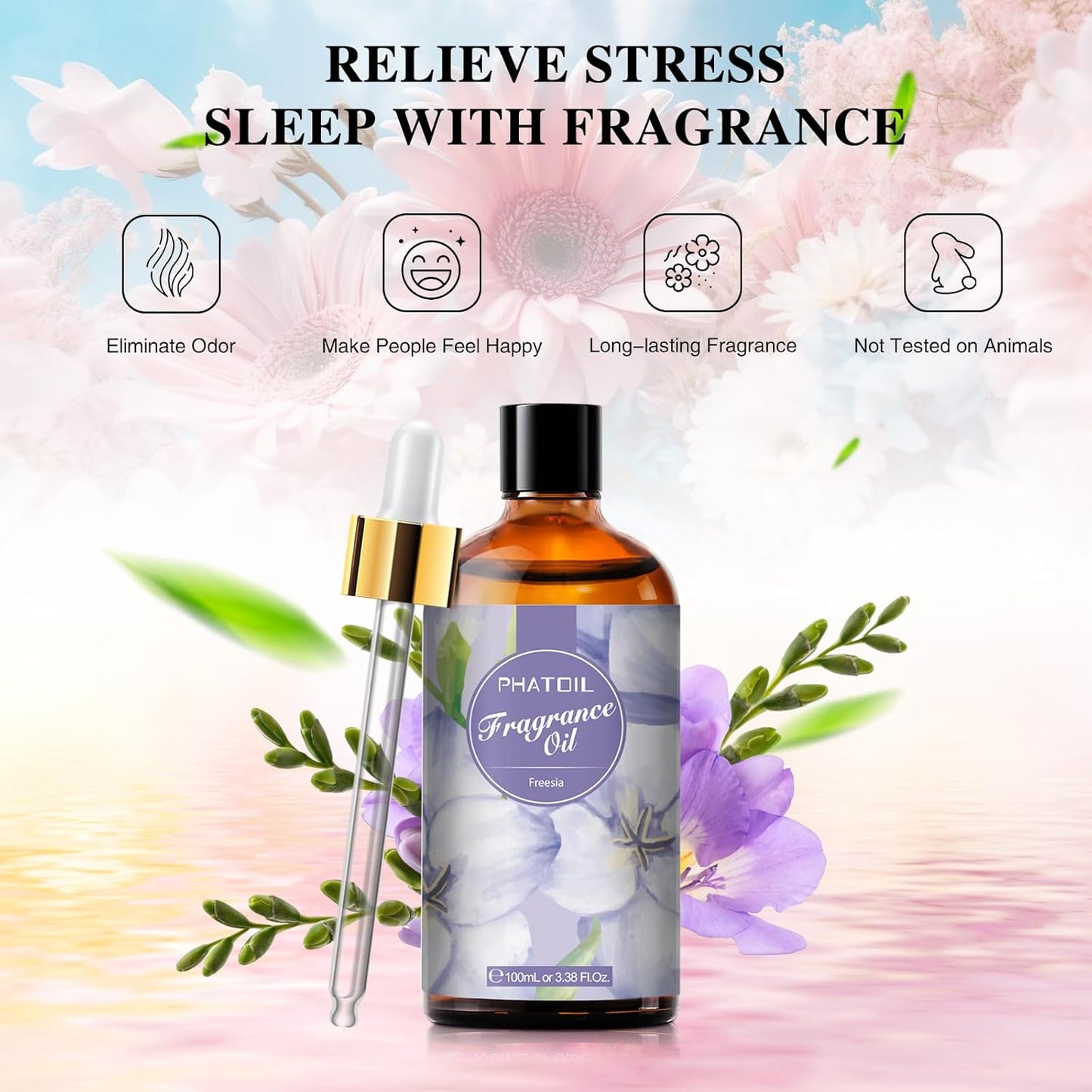 PHATOIL 3.38 FL.OZ Coconut & Vanilla Fragrance Oils for Aromatherapy, Essential Oils for Diffusers for Home, Perfect for Diffuser, Yoga, DIY Candle and Soap Making - 100ml