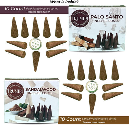 Incense Cones Combo Pack - 10 Cedar   10 Pine Scented Cones