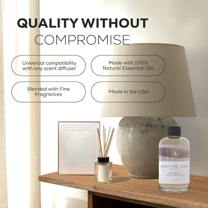 Aroma Country White Tea Diffuser Oil - Luxury Essential Oils for Diffuser Refill & Air Freshener Room Spray, Long-Lasting, Natural Home Fragrance and Hotel Scent for Diffusers & Machines - 8.5 Fl. oz