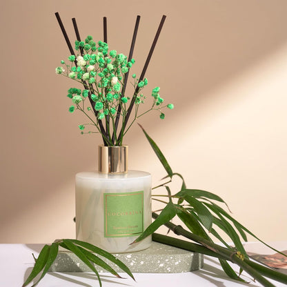 COCORRÍNA Reed Diffuser Set, Clean Linen Scented Diffuser with Sticks Home Fragrance Reed Diffuser for Bathroom Shelf Decor