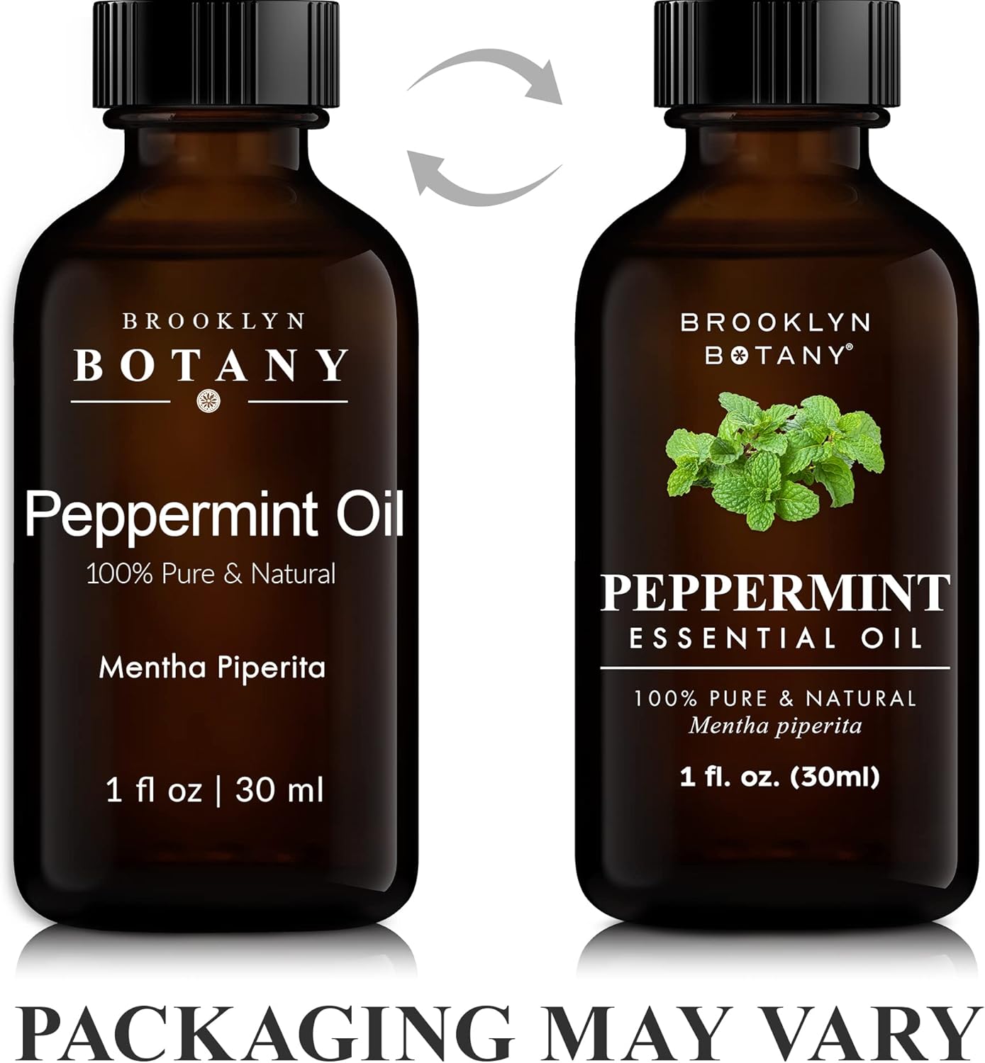 Brooklyn Botany Peppermint Essential Oil - 100% Pure and Natural - Premium Grade with Dropper - for Aromatherapy and Diffuser