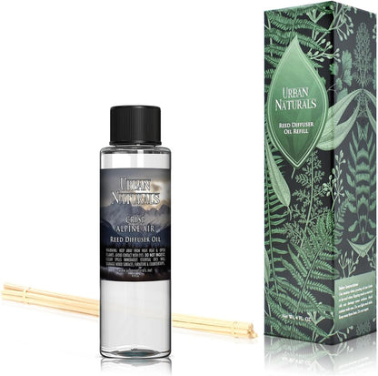 Urban Naturals Eucalyptus &amp; Sage Oil Reed Diffuser Refill | Eucalyptus, Sage, Mint, Lime and Cedarwood| Includes a Free Set of Reed Sticks! 4 oz