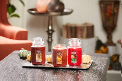 Yankee Candle | Spiced Pumpkin Scented, Classic 22oz Large Jar Single Wick, Over 110 Hours of Burn Time, Perfect Accent for Fall Decor