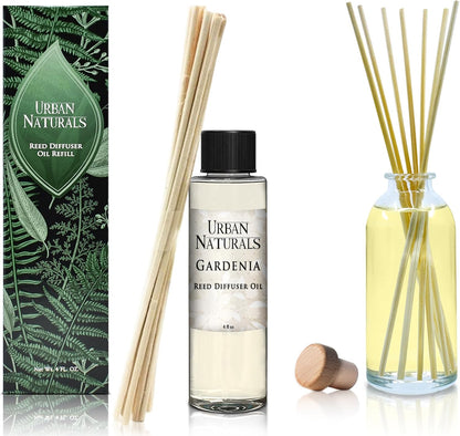Urban Naturals Eucalyptus &amp; Sage Oil Reed Diffuser Refill | Eucalyptus, Sage, Mint, Lime and Cedarwood| Includes a Free Set of Reed Sticks! 4 oz