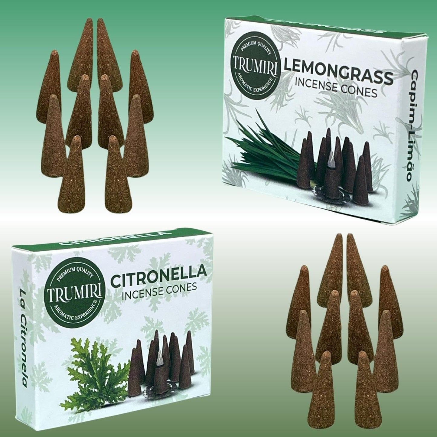 Incense Cones Combo Pack - 10 Cedar   10 Pine Scented Cones