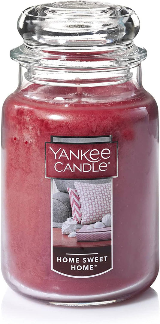 Yankee Candle | Home Sweet Home Scented, Classic 22oz Large Jar Single Wick Candle, Over 110 Hours of Burn Time, Ideal for Fall, Outdoors, Home and Christmas Decorations